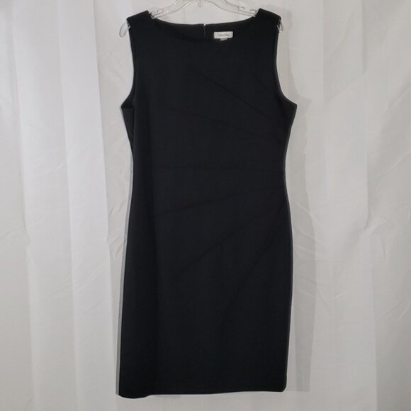 Calvin Kevin sheath dress bodycon black size 16 sleeveless. - Picture 1 of 6